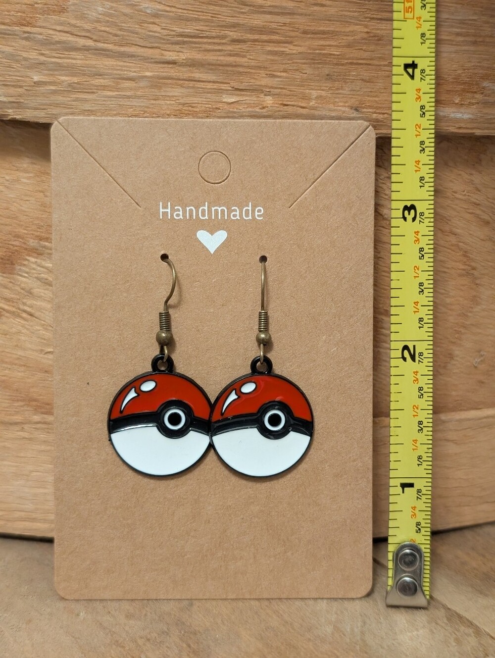 Anime Pokemon Pokeball Enamel Metal Earrings NEW